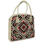  Kabelka s potiskem Oxford  Ornament na světlém pozadí