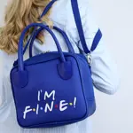 Dámská kabelka Kitto – sametový potisk I'm fine!