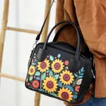 Dámská kabelka Kitto – sametový potisk Slunečnice
