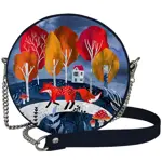 Kabelka tablet Liška v lišce, tmavě modrá