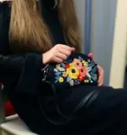 Mini kabelka  Coquette Světlá kytice