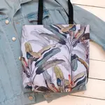 Textilní taška Tenderness Dlouhé tropické listy – stylový shopper na zip