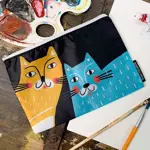 Kosmetická taštička Double kočky