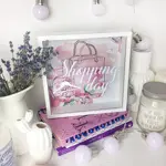 Dřevěná pokladnička na peníze shopping day 