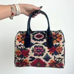 Dámská kabelka Barrel – textilní potisk Ornament