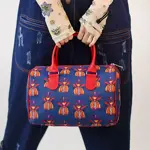 Dámská kabelka Barrel – textilní potisk Char-flower