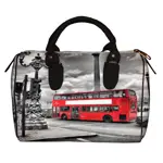 Dámská kabelka Barrel – textilní potisk anglický autobus