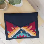 Dámský klutch konvert – elegantní sametová kabelka s potiskem Etnický ornament