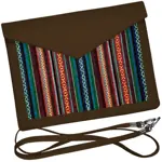 Dámský klutch konvert – elegantní sametová kabelka s potiskem Barevné pletení