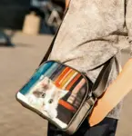 Dětská kabelka Junior Girl  Roztomilá kočka, tmavě šedá