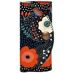 Klíčenka do kabelky – barevná kapsička na klíče s karabinkami Květinová nálada