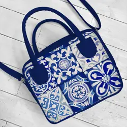 Dámská kabelka Kitto – sametový potisk Mozaika