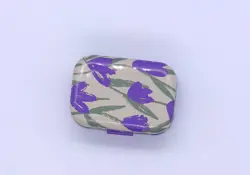 Plechová krabička Květiny fialove