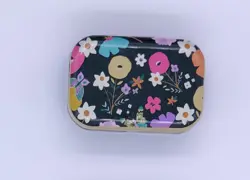 Plechová krabička Květiny tmava