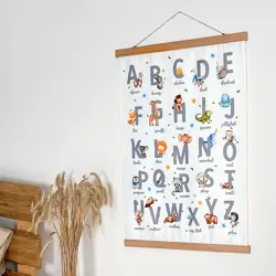 Látkový plakát na zeď Anglická abeceda 1