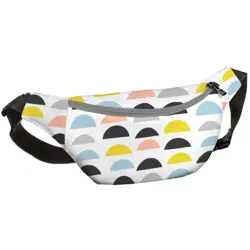 Ledvinka BUMBAG Barevné půlky na bílém pozadí