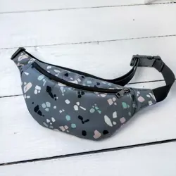 Ledvinka BUMBAG Šedá mozaika