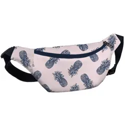 Ledvinka BUMBAG Ananasy na růžovém pozadí