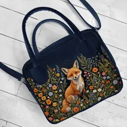 Dámská kabelka Kitto – sametový potisk Sova