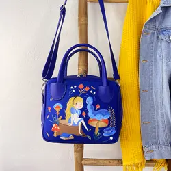 Dámská kabelka Kitto – sametový potisk Alice