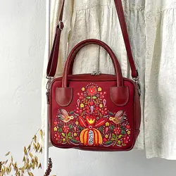 Dámská kabelka Kitto – sametový potisk  vzor