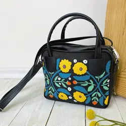 Dámská kabelka Kitto – sametový potisk akvarel