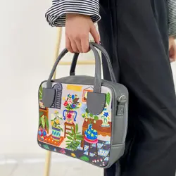 Dámská kabelka Kitto – sametový potisk Útulnost