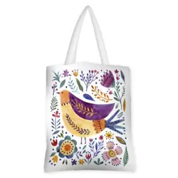 Kabelka original Pták na bílém pozadí