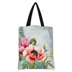 Kabelka original  Květina na šedém pozadí