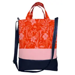 Kabelka city Květiny a pruhy