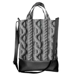Kabelka city Šedá pletenina