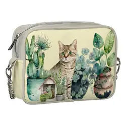 Kabelka na řetízku Cherie Kočka a květináče