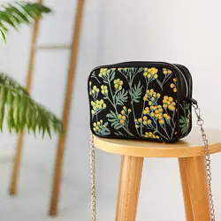 Kabelka na řetízku Cherie  Žluté květy