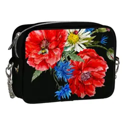 Kabelka na řetízku Cherie Mák, heřmánek a chrpy