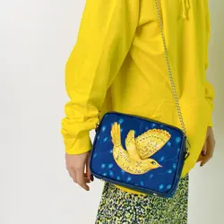 Kabelka na řetízku Cherie ptáček