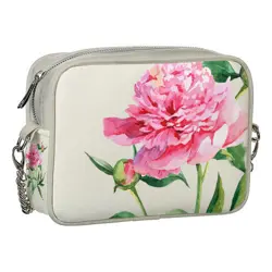 Kabelka na řetízku Cherie Růžová pivoňka