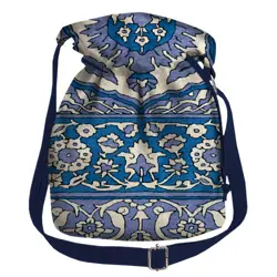 Dámská kabelka torba Modrý květinový ornament