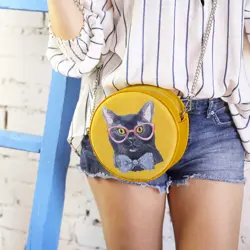 Kabelka tablet Kočka s brýlemi