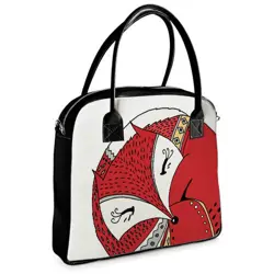  Kabelka s potiskem Oxford Liška stočená do klubíčka