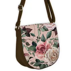 Kabelka saddle Růže na pudrovém pozadí