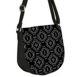 Kabelka saddle  Tmavý ornament