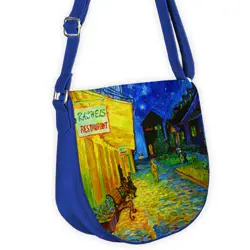 Kabelka saddle terasa kavárny. Van Gogh
