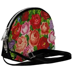 Mini kabelka  Coquette Květinová výšivka (stylizace)