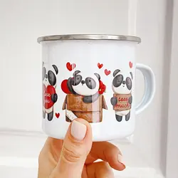 Smaltovaný hrnek Camper Love you so much