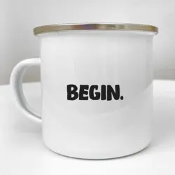 Smaltovaný hrnek Camper Begin