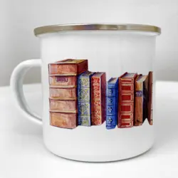 Smaltovaný hrnek Camper knihy