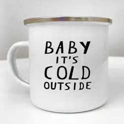 Smaltovaný hrnek Camper  Baby it's cold outside