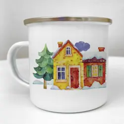 Smaltovaný hrnek Camper Witner days