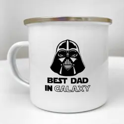 Smaltovaný hrnek Camper Best dad in Galaxy