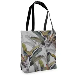 Textilní taška Tenderness Dlouhé tropické listy – stylový shopper na zip